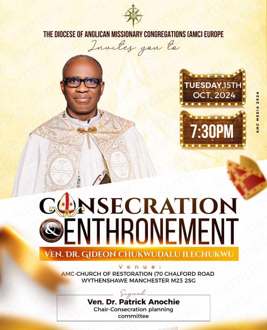 Consecration and Enthronement of Ven. Dr. Gideon Chukwudalu Ilechukwu.